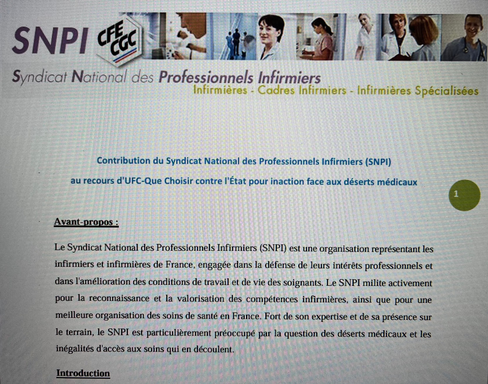 Déserts médicaux : soutien SNPI au recours d’UFC-Que Choisir contre l’État pour son inaction