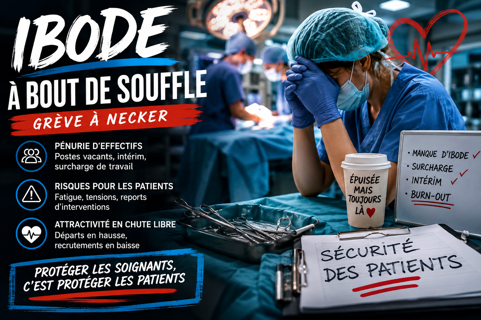 Grève IBODE à Necker&nbsp;: un révélateur de la crise d’attractivité infirmière à l’hôpital 