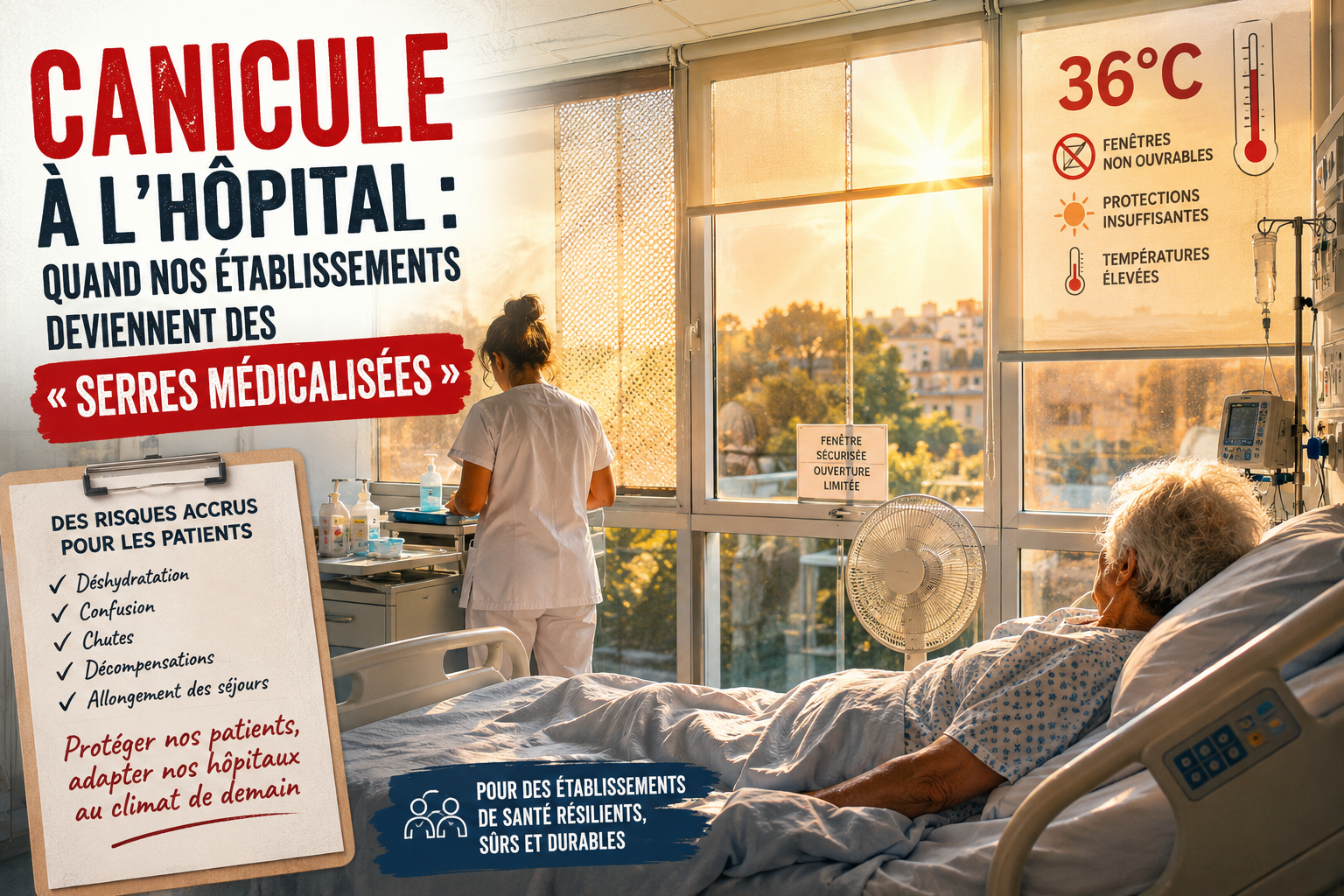 Canicule à l’hôpital&nbsp;: nos établissements deviennent des serres médicalisées