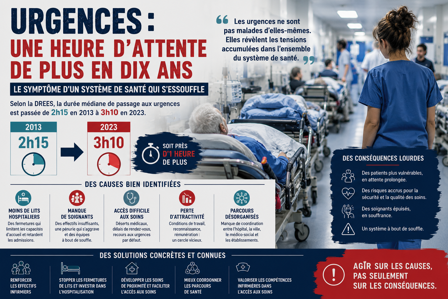 Urgences saturées&nbsp;: les chiffres confirment ce que les infirmières dénoncent