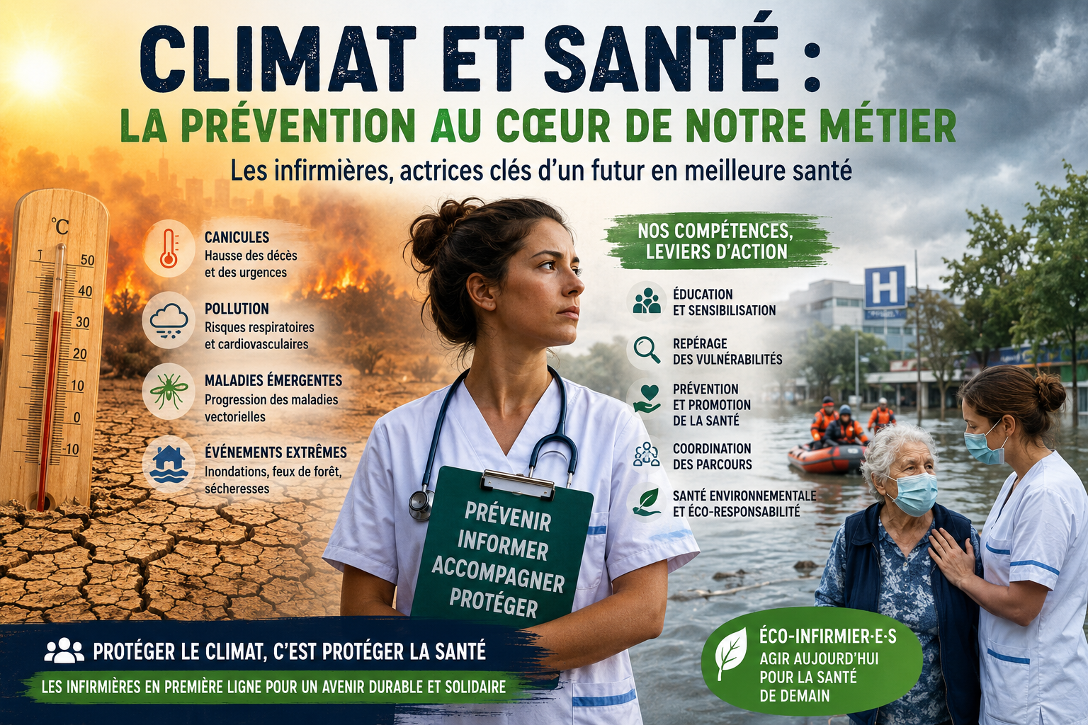 Changement climatique&nbsp;: les infirmières sont en première ligne pour protéger la santé publique