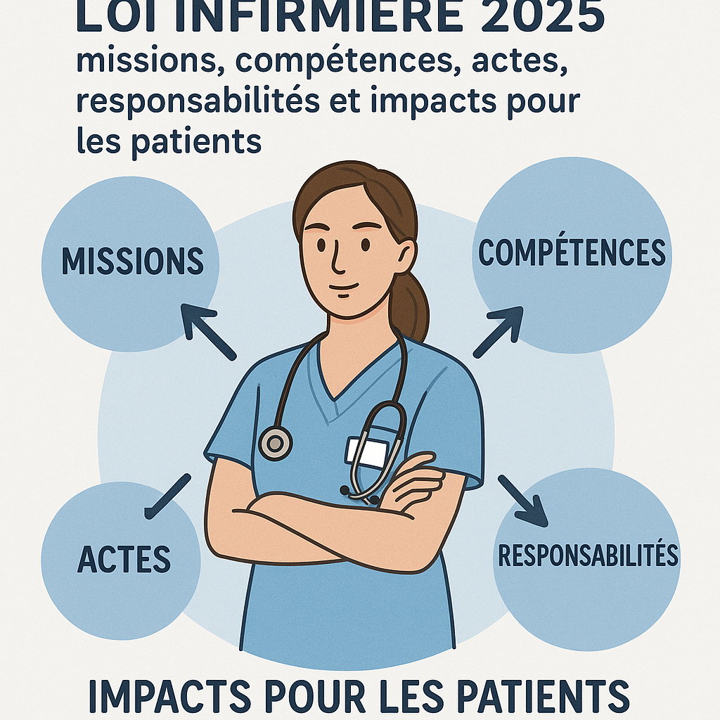 Loi infirmière 2025 : missions, compétences, actes, responsabilités